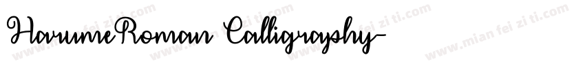 HarumeRoman Calligraphy字体转换